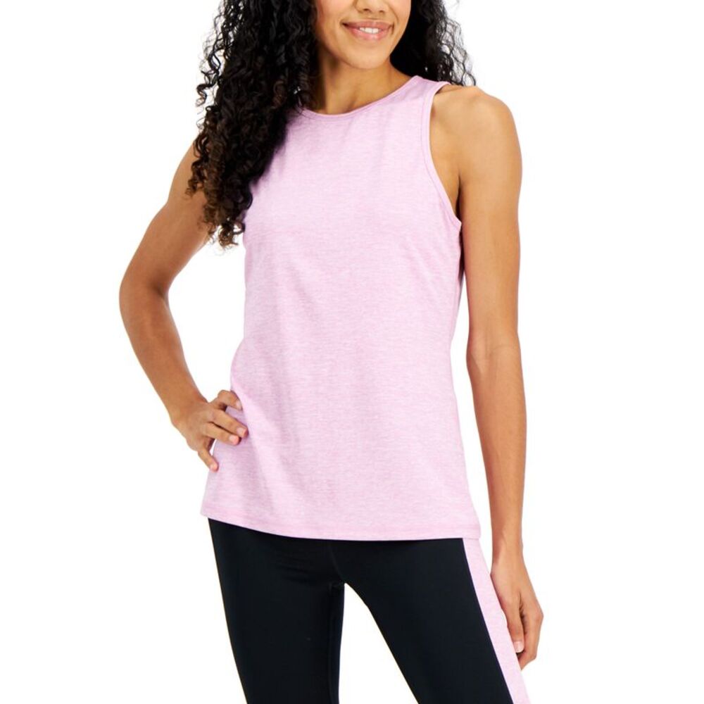 ID Ideology Womens Essentials Heathered Keyhole Back Tank Top